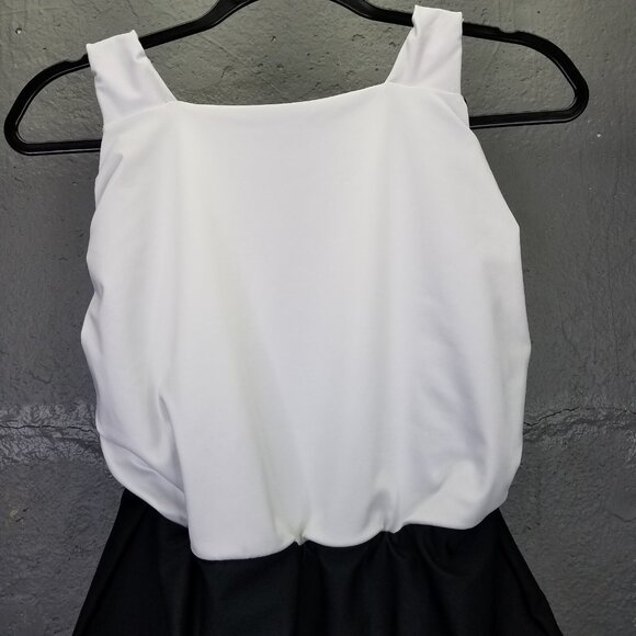 Hackwith Design House Bathing Suit Plus +1 US 14 One Piece Black White Swimsuit - Picture 6 of 11